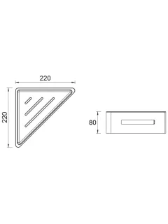 Полка WHITECROSS Ergo ER2282CR хром